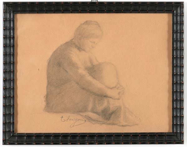 Anonimo del XIX-XX secolo Figura seduta