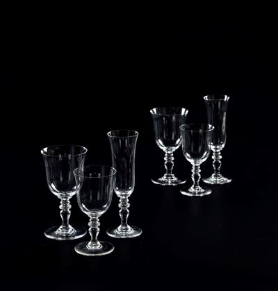 Servizio di Calici “vence” Francia, Manifattura Baccarat, XX Secolo