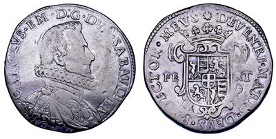 Carlo Emanuele I, Ducatone del 1621, VI tipo