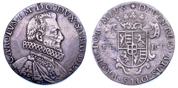 DUCATO DI SAVOIA. CARLO EMANUELE I Il Grande, 1580-1630. Ducatone 1621 (?). VI tipo.
