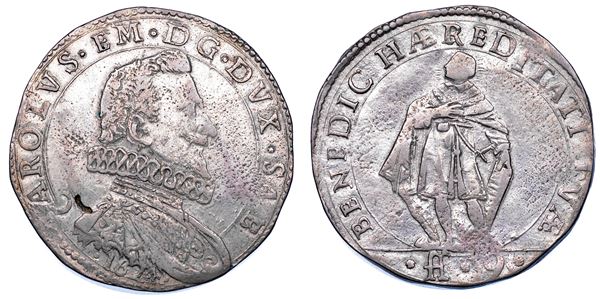 DUCATO DI SAVOIA. CARLO EMANUELE I Il Grande, 1580-1630. Scudo da 9 Fiorini 1624. I Tipo.