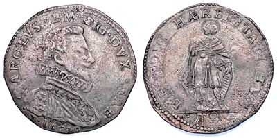 DUCATO DI SAVOIA, Carlo Emanuele I Il Grande, Scudo da 9 Fiorini, 1620, I Tipo