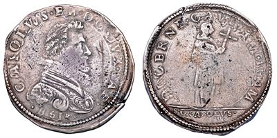Carlo Emanuele I di Savoia, Scudo da 9 Fiorini 1614, V Tipo