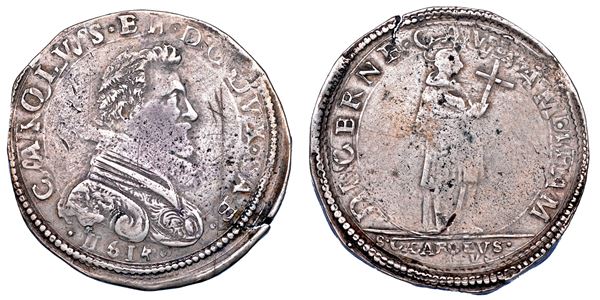 DUCATO DI SAVOIA. CARLO EMANUELE I Il Grande, 1580-1630. Scudo da 9 Fiorini 1614. V Tipo.