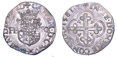 Carlo Emanuele I, Ducato di Savoia, Bianco da 4 soldi, 1581