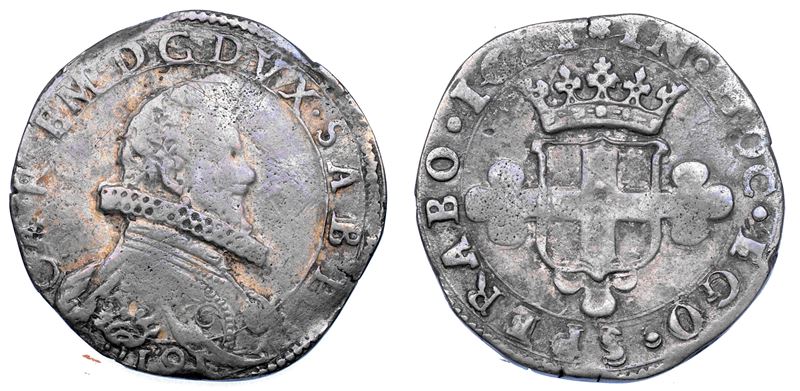 DUCATO DI SAVOIA. CARLO EMANUELE I Il Grande, 1580-1630. Da 2 fiorini 1610/1611.  - Asta Numismatica - Cambi Casa d'Aste