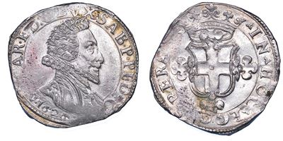 Carlo Emanuele I, Ducato di Savoia, 2 fiorini 1626, IV tipo