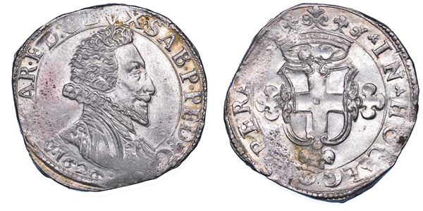 DUCATO DI SAVOIA. CARLO EMANUELE I Il Grande, 1580-1630. Da 2 fiorini 1626. IV tipo.