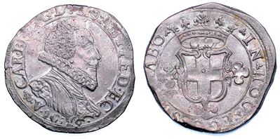 DUCATO DI SAVOIA, Carlo Emanuele I Il Grande, 1580-1630, 2 fiorini, 1626, IV tipo
