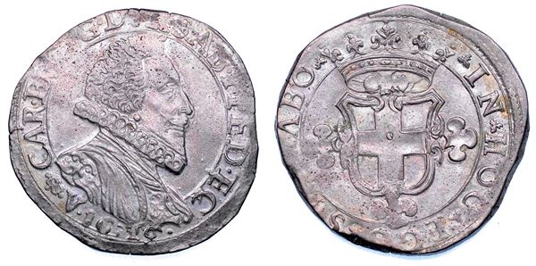 DUCATO DI SAVOIA. CARLO EMANUELE I Il Grande, 1580-1630. Da 2 fiorini 1626. IV tipo.