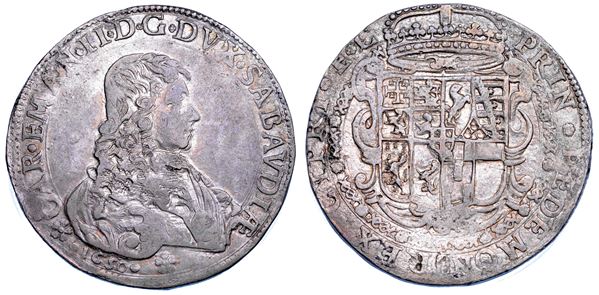 DUCATO DI SAVOIA. CARLO EMANUELE II L'Adriano del Piemonte, 1638-1675. Ducatone 1650.
