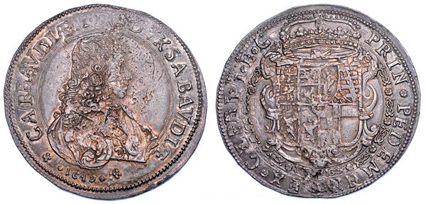 DUCATO DI SAVOIA. CARLO EMANUELE II L'Adriano del Piemonte, 1638-1675. Ducatone 1649.