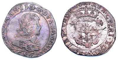 Ducato di Savoia, Carlo Emanuele II, Mezza lira 1652, I tipo