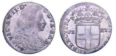 Vittorio Amedeo II di Savoia, 5 Soldi 1706, III tipo