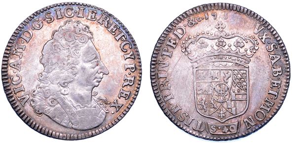 DUCATO DI SAVOIA. VITTORIO AMEDEO II, 1675-1730 (Re di Sicilia, 1713-1718). 2 Lire 1717.