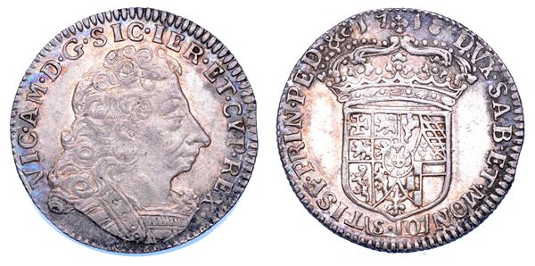 DUCATO DI SAVOIA. VITTORIO AMEDEO II, 1675-1730 (Re di Sicilia, 1713-1718). Mezza Lira 1718.