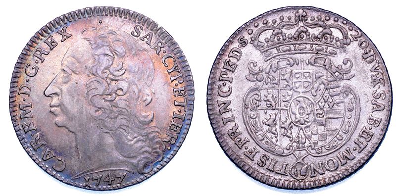 REGNO DI SARDEGNA. CARLO EMANUELE III DI SAVOIA, 1730-1773. Lira 1747.  - Asta Numismatica - Cambi Casa d'Aste