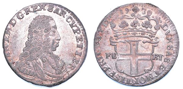 REGNO DI SARDEGNA. CARLO EMANUELE III DI SAVOIA, 1730-1773. 5 Soldi 1739.