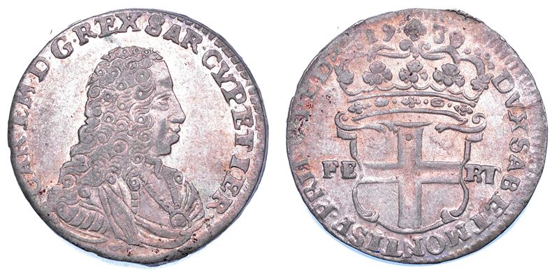 REGNO DI SARDEGNA. CARLO EMANUELE III DI SAVOIA, 1730-1773. 5 Soldi 1739.  - Auction Numismatics - Cambi Casa d'Aste