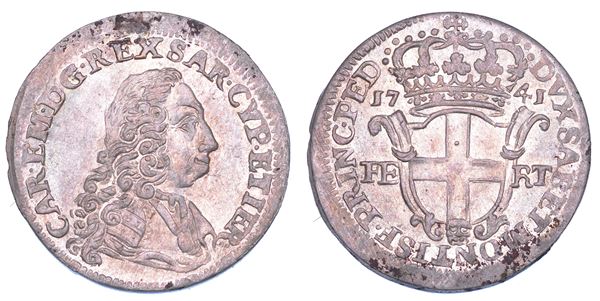 REGNO DI SARDEGNA. CARLO EMANUELE III DI SAVOIA, 1730-1773. 5 Soldi 1741.