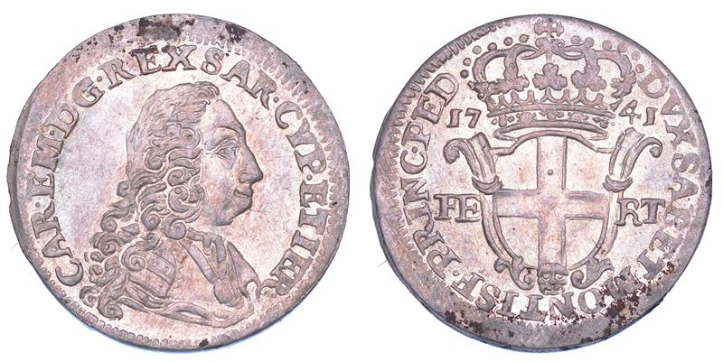 REGNO DI SARDEGNA. CARLO EMANUELE III DI SAVOIA, 1730-1773. 5 Soldi 1741.  - Asta Numismatica - Cambi Casa d'Aste