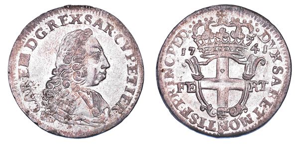 REGNO DI SARDEGNA. CARLO EMANUELE III DI SAVOIA, 1730-1773. 5 Soldi 1741.