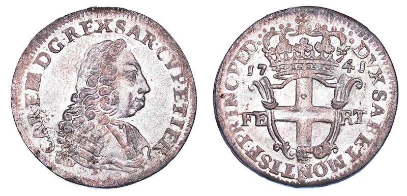 REGNO DI SARDEGNA. CARLO EMANUELE III DI SAVOIA, 1730-1773. 5 Soldi 1741.  - Asta Numismatica - Cambi Casa d'Aste