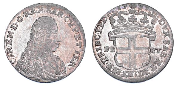 REGNO DI SARDEGNA. CARLO EMANUELE III DI SAVOIA, 1730-1773. 5 Soldi 1737.