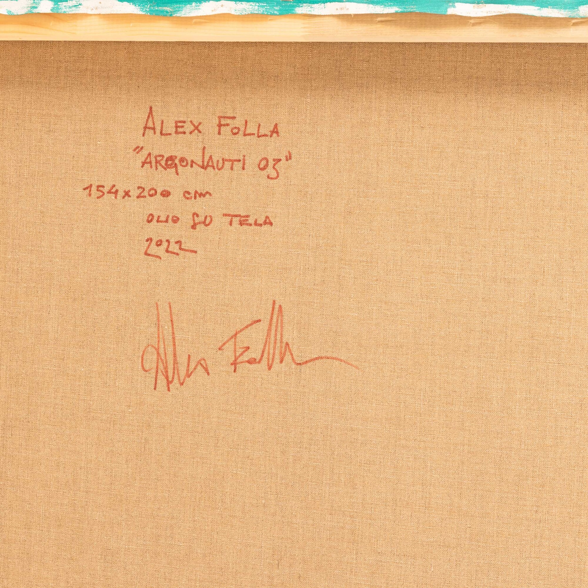 Alex Folla - Argonauti 03, 2022, olio su tela