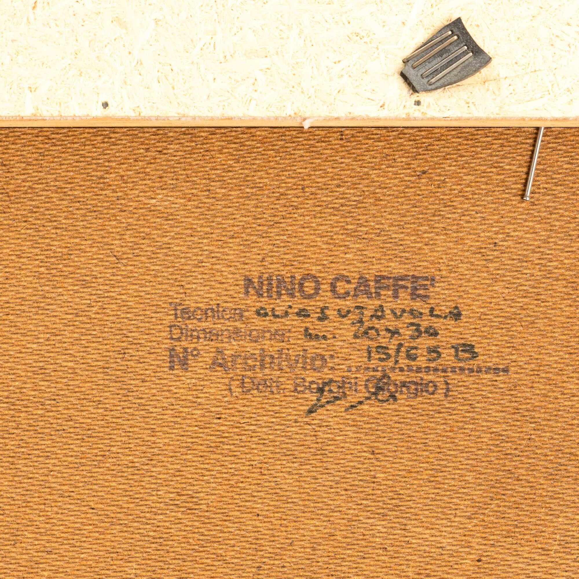 Nino Caffè - Senza titolo, olio su tavola