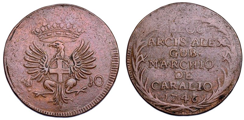 MONETAZIONE OSSIDIONALE DI ALESSANDRIA. CARLO EMANUELE III DI SAVOIA, 1730-1773. 10 Soldi 1746.  - Auction Numismatics - Cambi Casa d'Aste