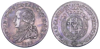 Regno di Sardegna, Vittorio Emanuele I di Savoia, Mezzo Scudo 1815