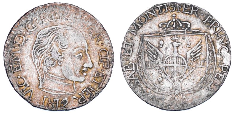 REGNO DI SARDEGNA. VITTORIO EMANUELE I DI SAVOIA, 1802-1821. Reale Sardo 1812. Cagliari.  - Asta Numismatica - Cambi Casa d'Aste