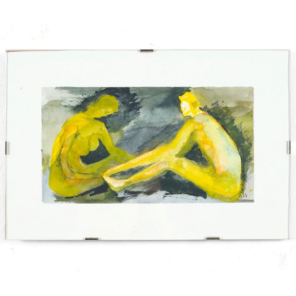 Acquerello “ intimità “ firmato Arnaldo Sala