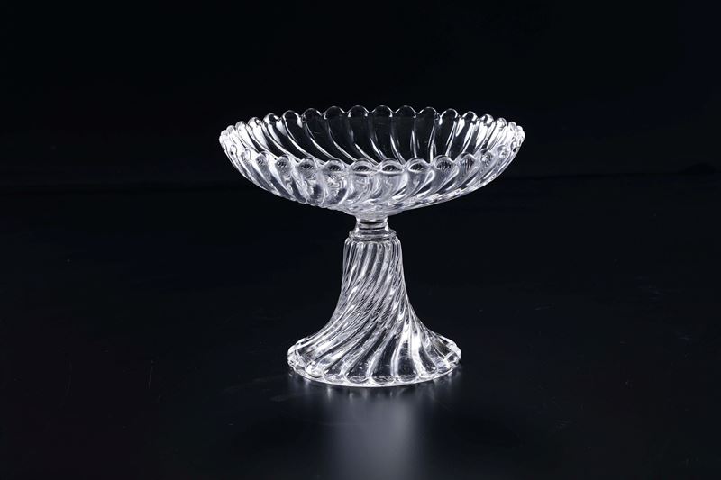 Alzatina “Bambou”. Francia, Manifattura Baccarat, XX secolo.  - Auction The Art of the Table - Cambi Casa d'Aste