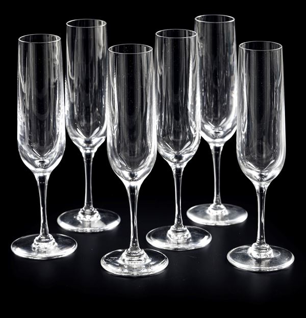 Nove flûtes per il 225 esimo anniversario Francia, Manifattura Saint Louis, XX secolo 