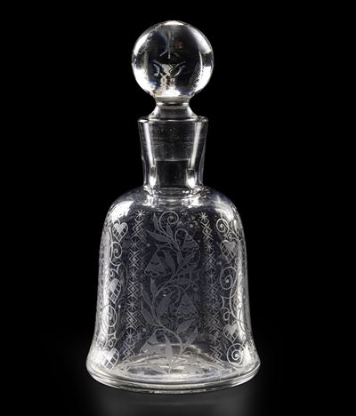 Bottiglia “argentina” Francia, Manifattura Baccarat, 1943-1961