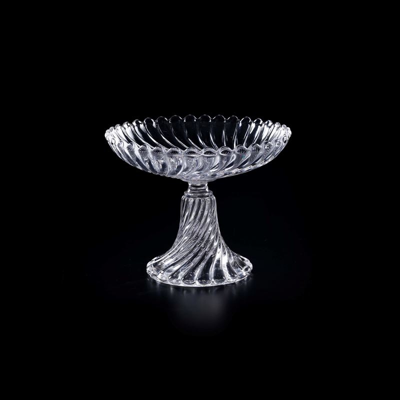 Alzatina “Bambou Tors”. Francia, Manifattura Baccarat, inizio del XX secolo.  - Auction The Art of the Table - Cambi Casa d'Aste