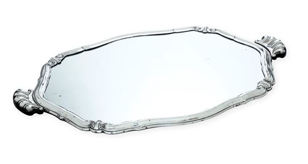 Grande présentoir a specchio. Argenteria italiana del XX secolo, argentiere Miarcoli (?), Milano