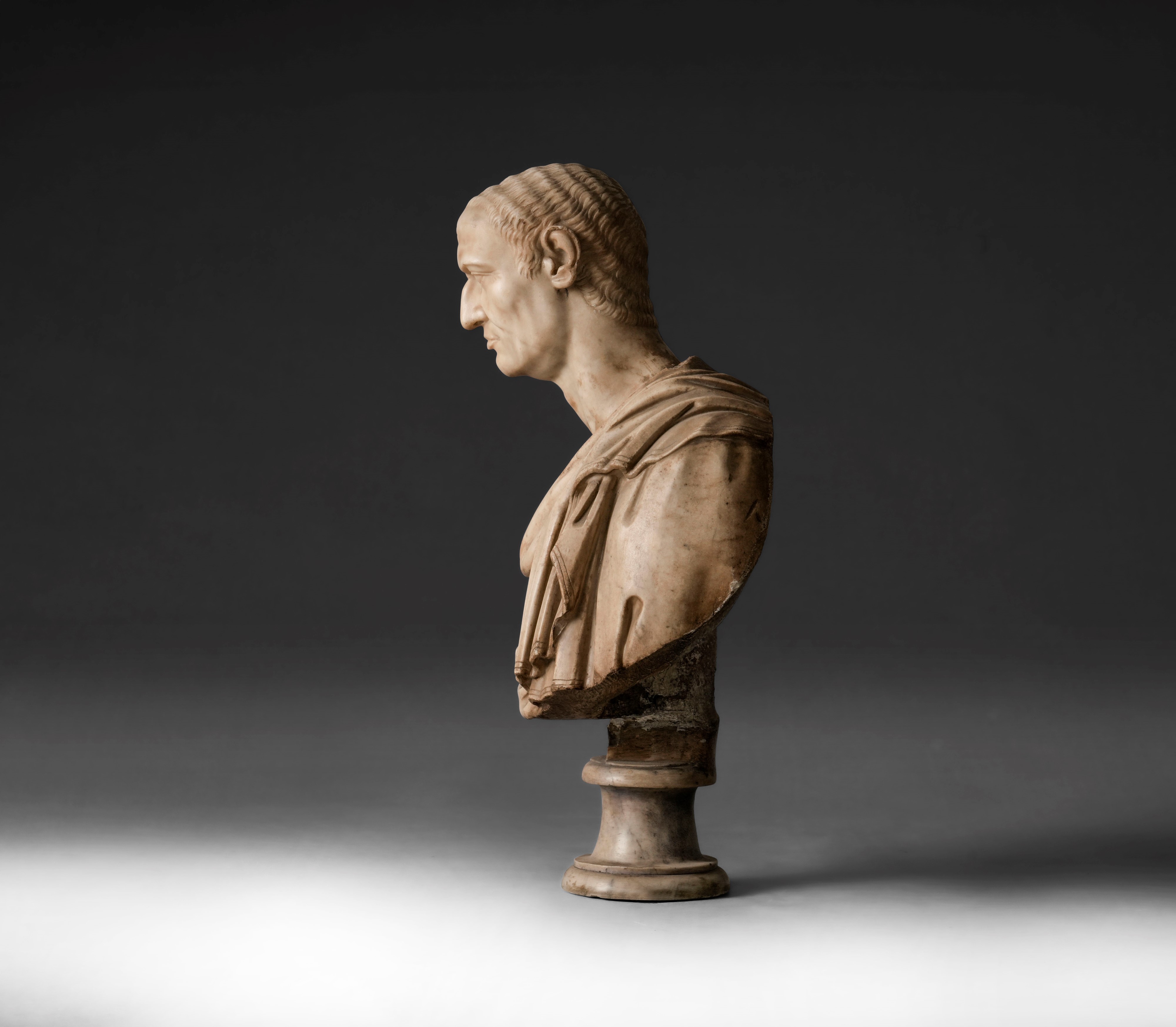 Scultore italiano del XVII secolo, Busto virile in marmo