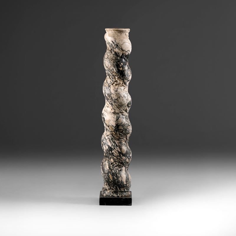 Colonna. Breccia marmorea, arte barocca italiana del XVII secolo  - Asta La Raccolta di Arti Antiche del Professore Ferdinando Cappelletti - Cambi Casa d'Aste