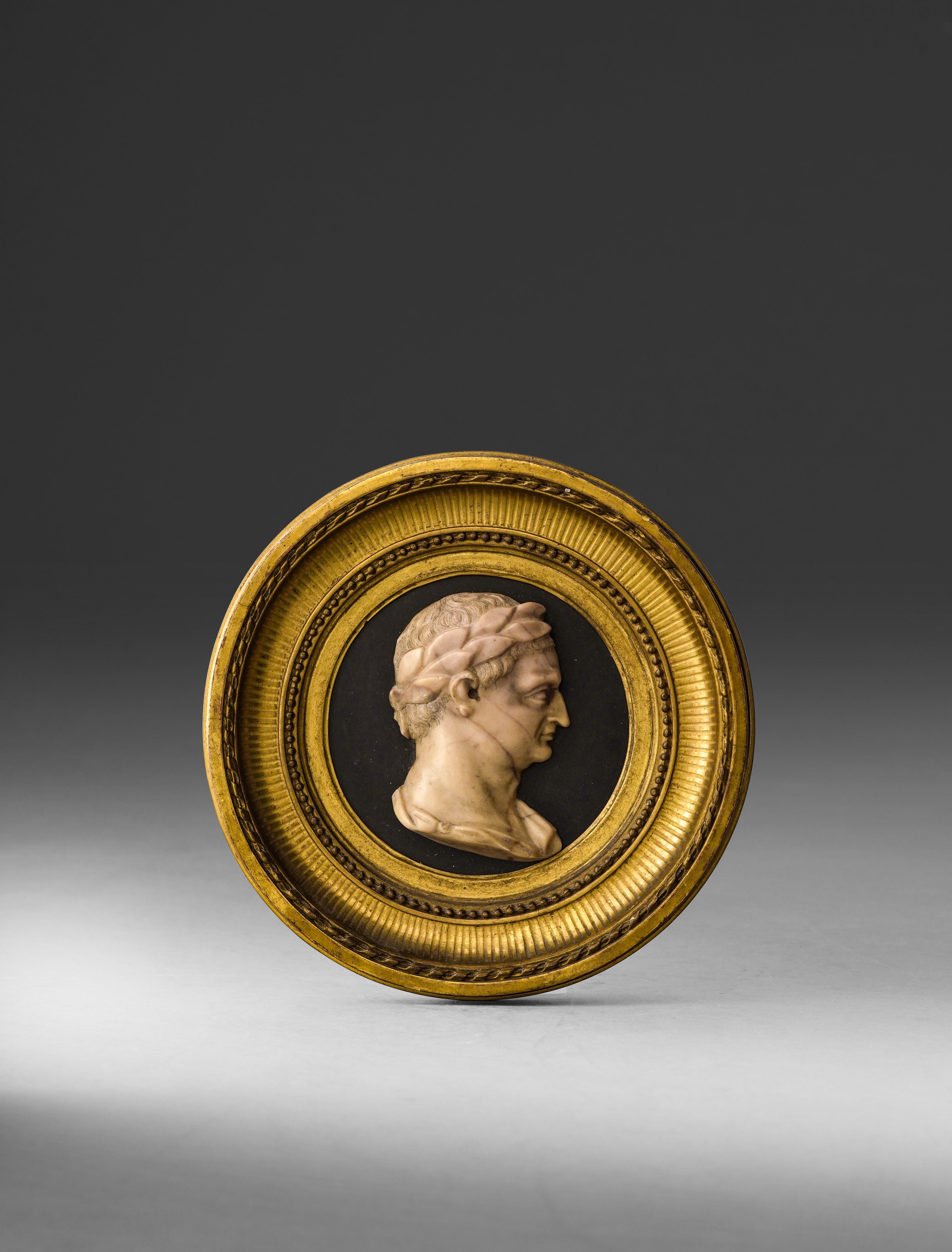 Arte neoclassica italiana, Coppia di profili dell'imperatore Claudio e dell'imperatrice Valeria M...