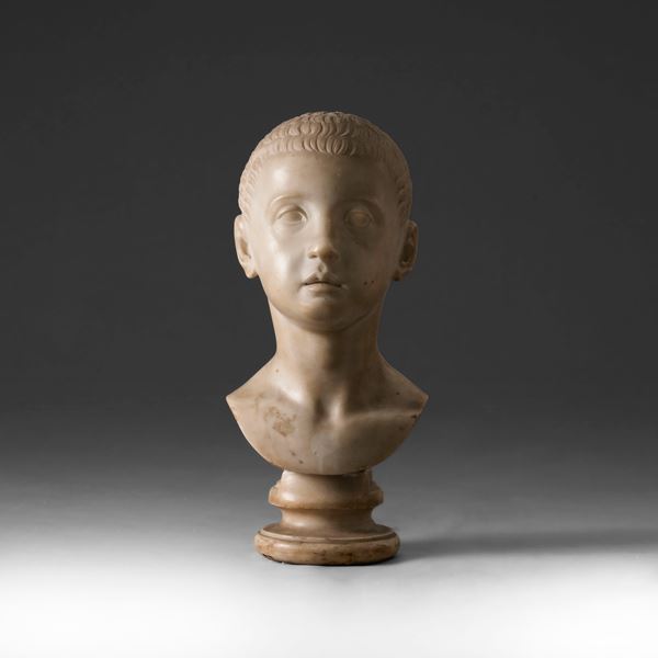 Ritratto di giovinetto "all'antica". Arte neoclassica italiana del XVIII secolo