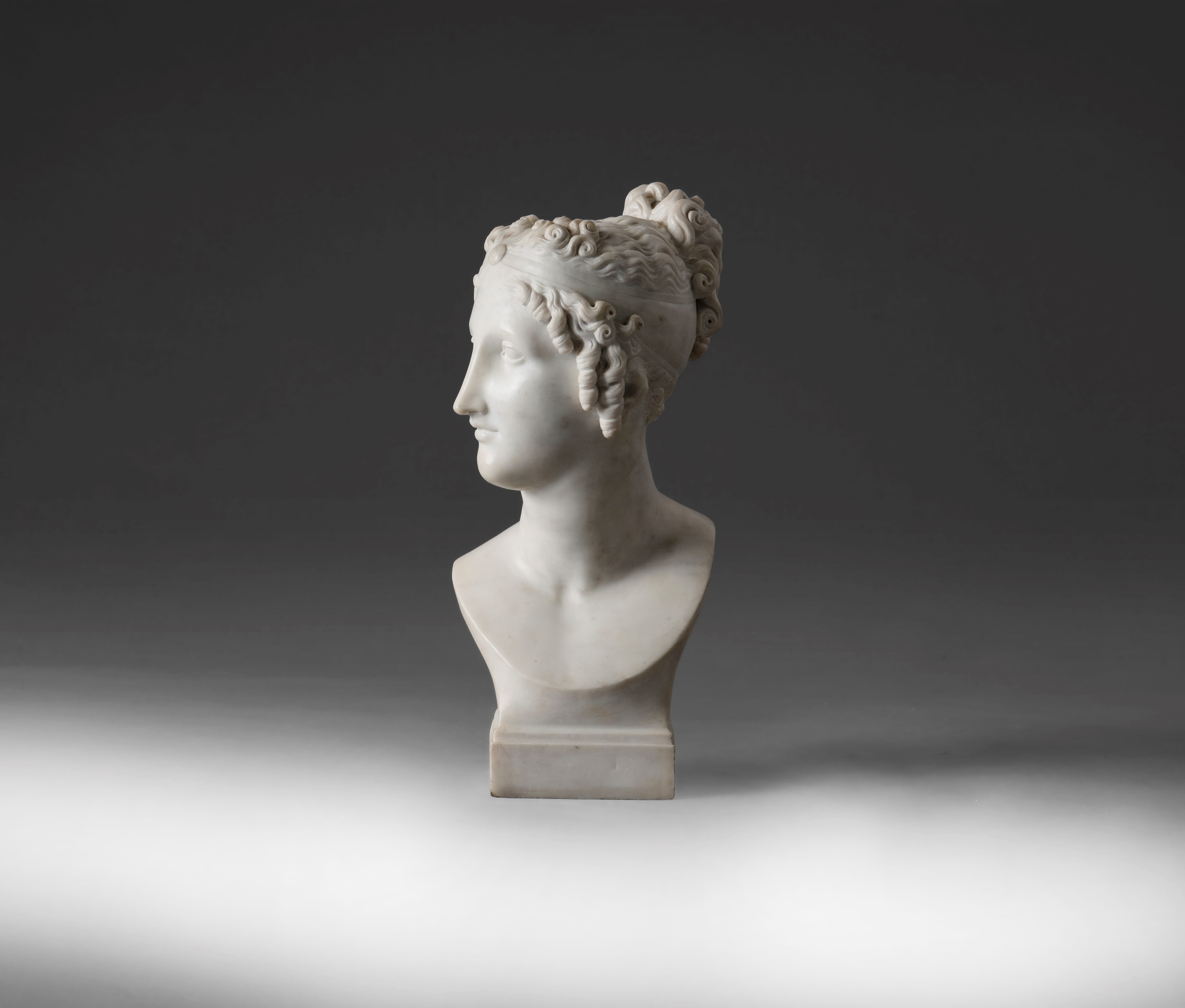 Anonimo, Ritratto di Paolina Borghese Bonaparte come Venere vincitrice, marmo bianco, XIX secolo