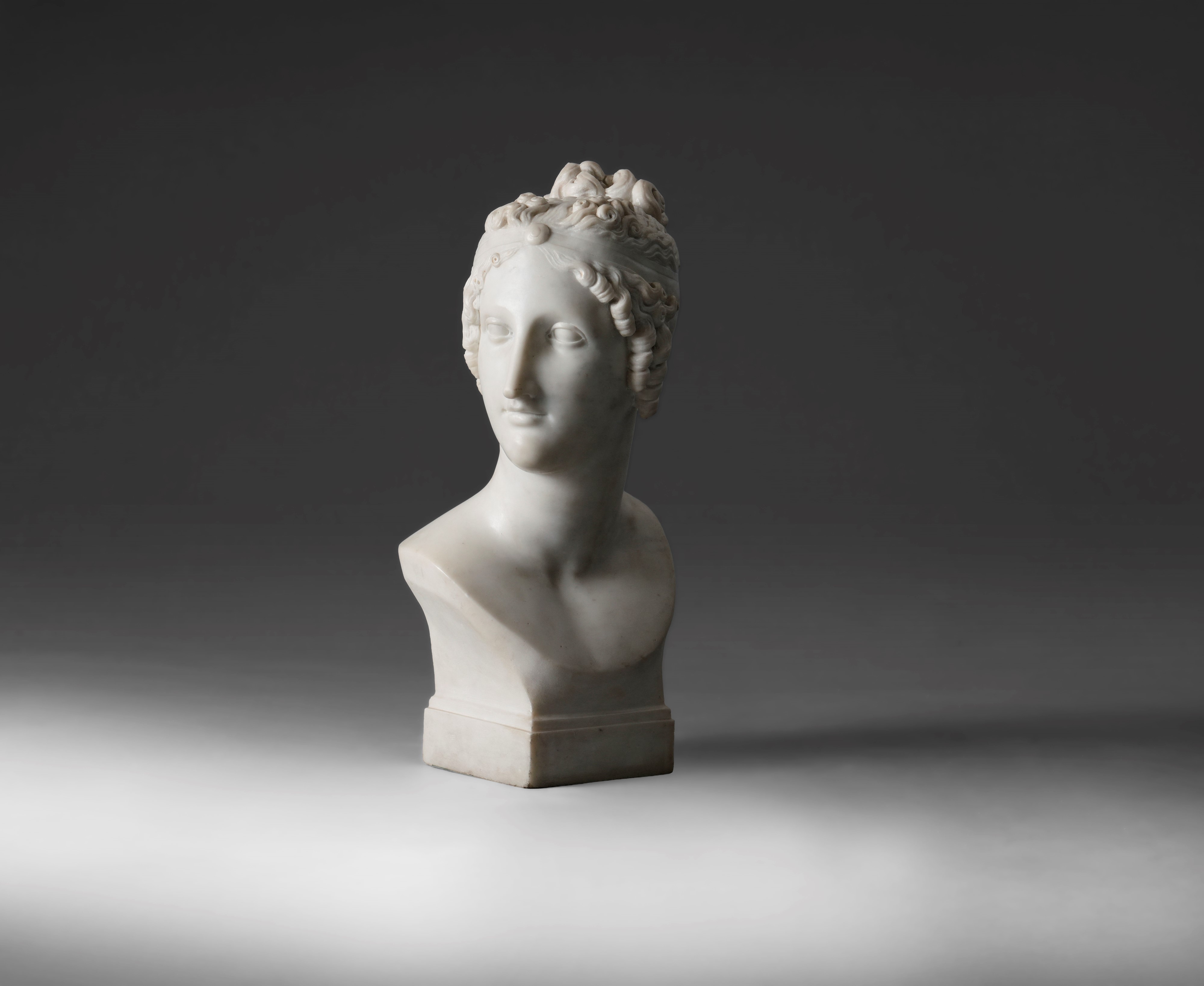 Anonimo, Ritratto di Paolina Borghese Bonaparte come Venere vincitrice, marmo bianco, XIX secolo
