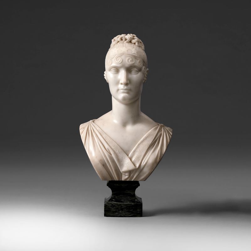 Elisa Baciocchi. Marble, L. Bartolini (attr.), 1800s  - Auction Professor Ferdinando Cappelletti's Fine Art Collection - Cambi Casa d'Aste