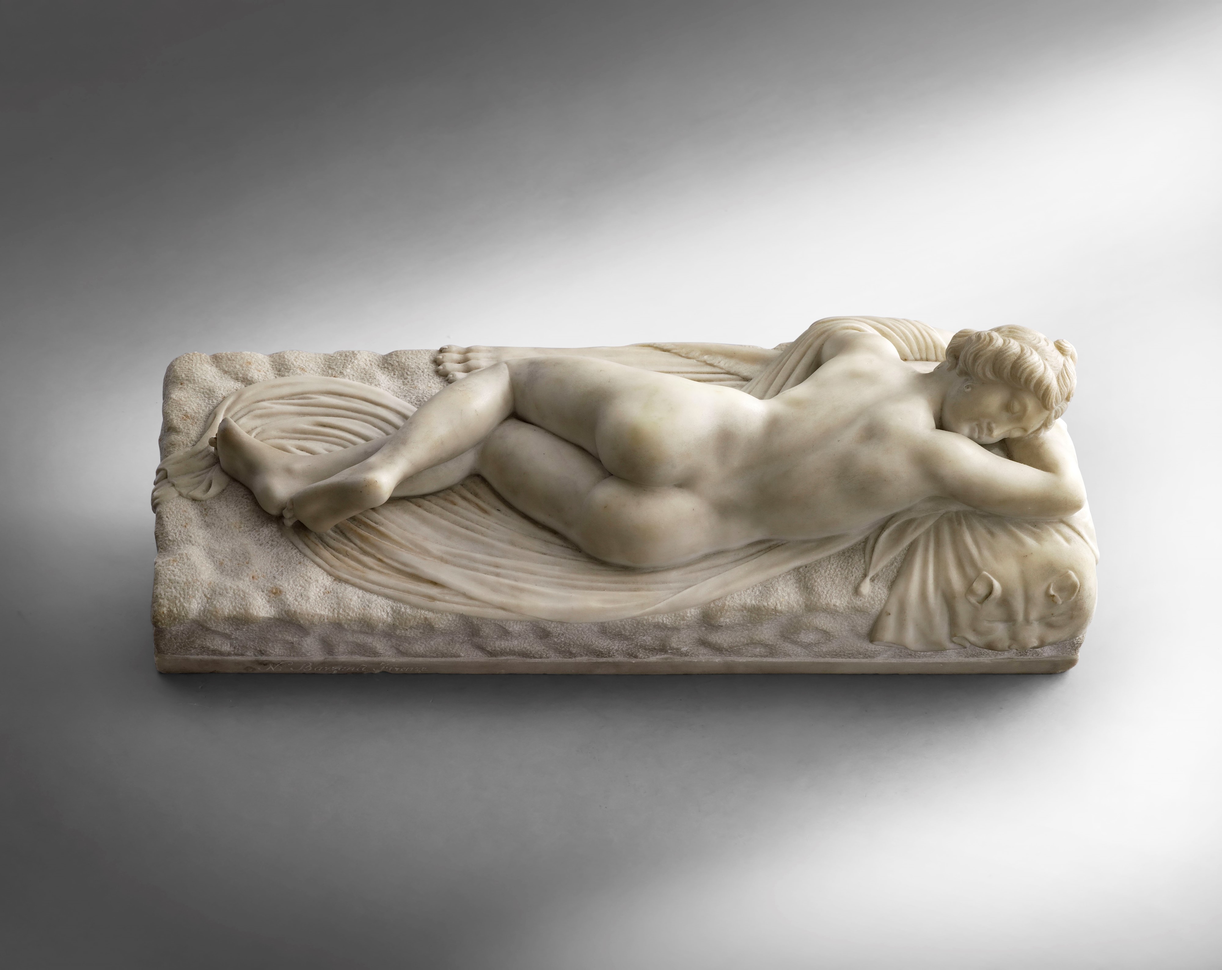 Niccolò Bazzanti, Ermafrodito dormiente, scultura in marmo bianco