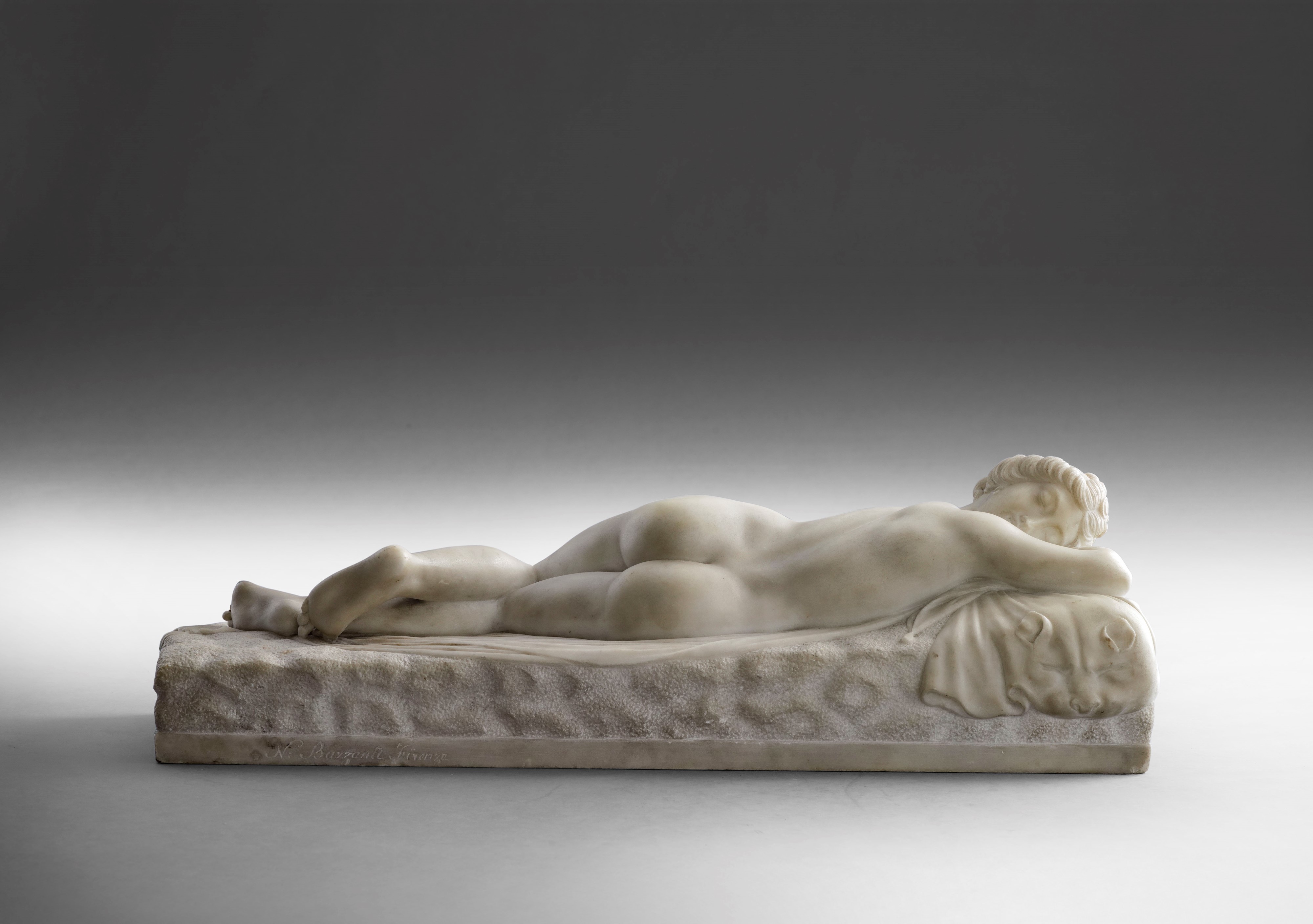 Niccolò Bazzanti, Ermafrodito dormiente, scultura in marmo bianco