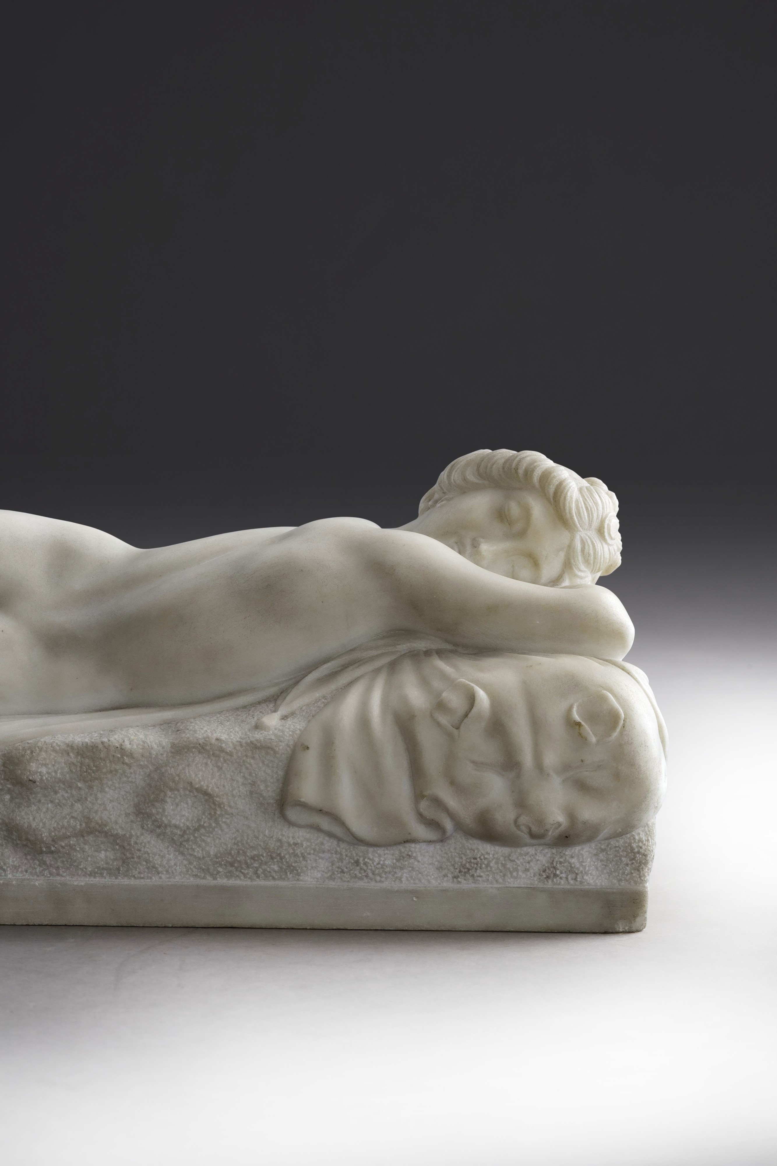 Niccolò Bazzanti, Ermafrodito dormiente, scultura in marmo bianco