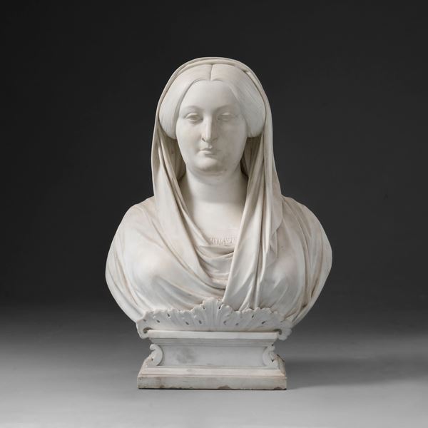 P. Tenerani, Italy, 1800s Portrait of Princess Zenaide Laetitia Julie Bonaparte